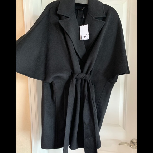NWT DVF Belted Cape coat w/sleeves (XS/S/SP) - Picture 4 of 15